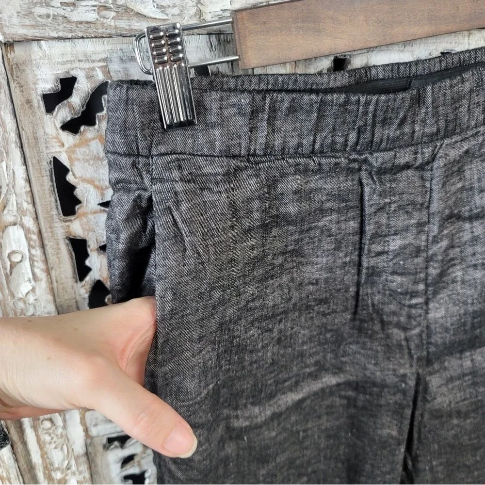 Theory Heather Grey Straightleg Ankle Pants with Pockets Womens Size 6